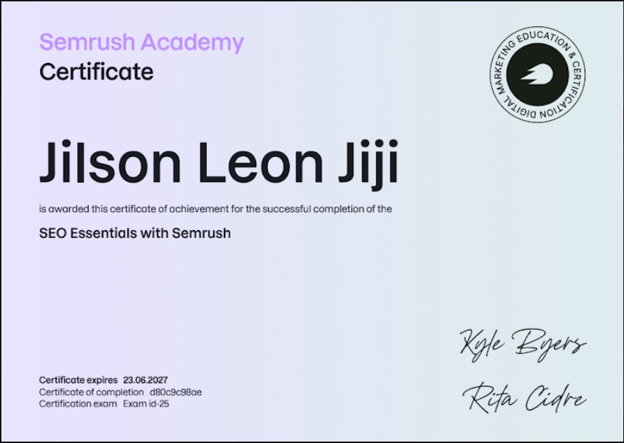 Semrush Academy SEO Essentials